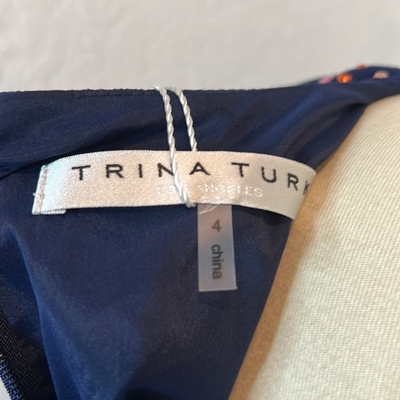 NWT Trina Turk Navy Heatwave Dress Size 4 - Picture 9 of 10